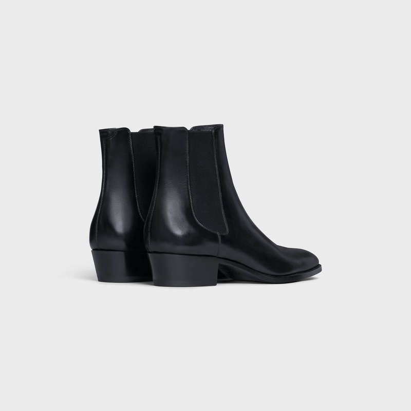 Celine DRUGSTORE CHELSEA in Shiny calfskin Boots Black | CL-591869