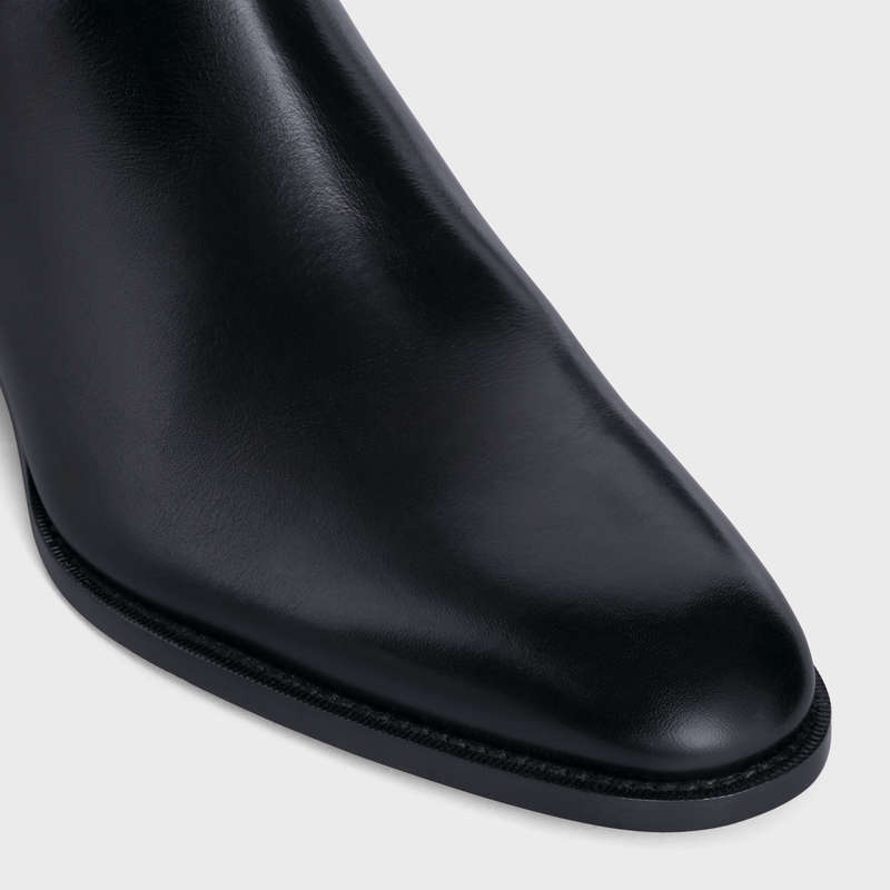 Celine DRUGSTORE CHELSEA in Shiny calfskin Boots Black | CL-591869