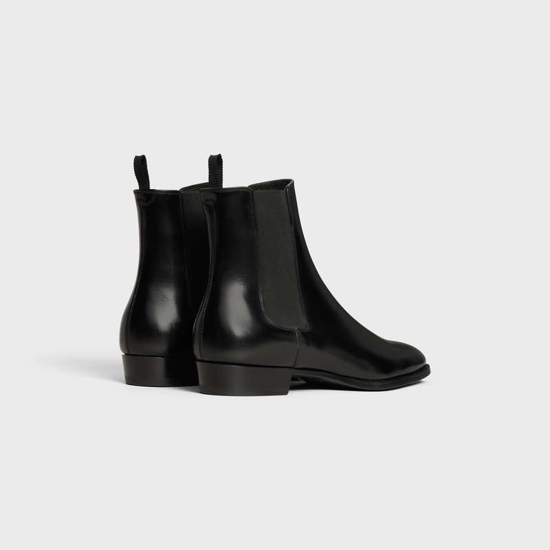 Celine DRUGSTORE CHELSEA in Shiny calfskin Boots Black | CL-591868