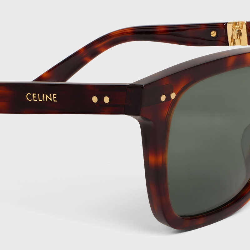 Celine Frame 44 in Acetate with Metal Sunglasses Red Havana | CL-591735