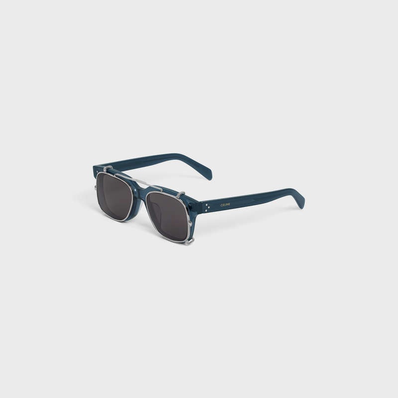 Celine Frame 51 in Acetate with Metal Sunglasses Transparent Blue | CL-591733