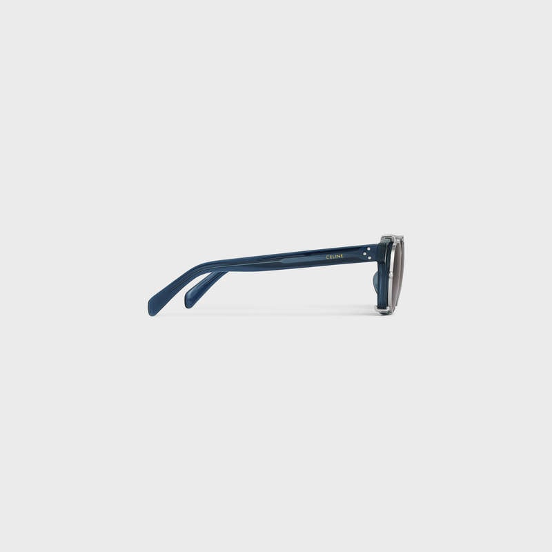 Celine Frame 51 in Acetate with Metal Sunglasses Transparent Blue | CL-591733