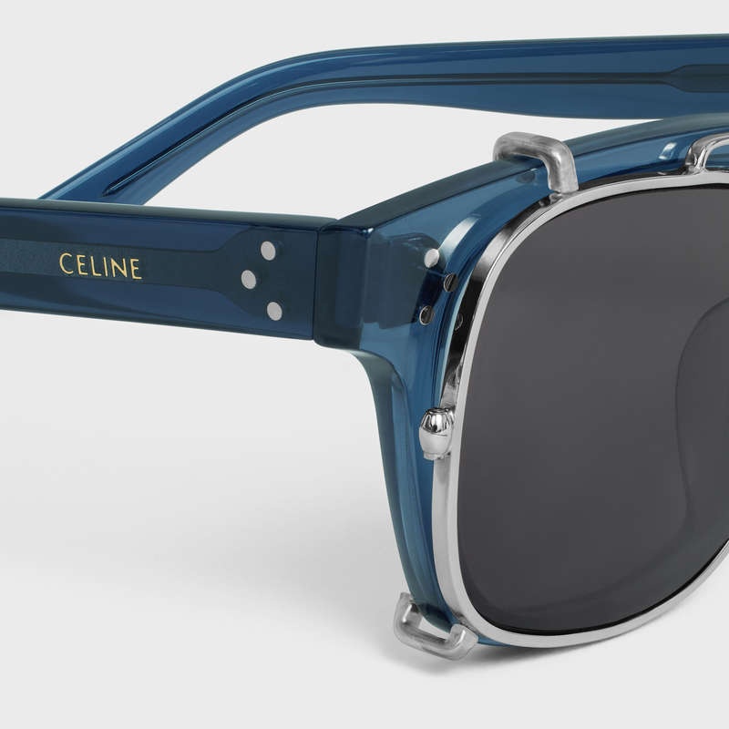 Celine Frame 51 in Acetate with Metal Sunglasses Transparent Blue | CL-591733