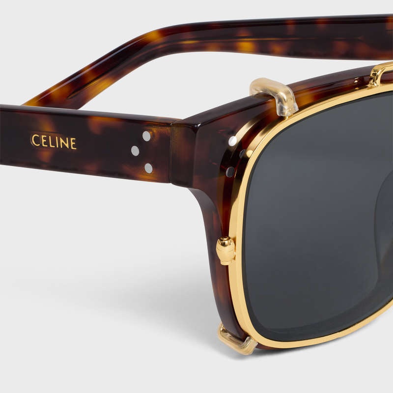 Celine Frame 51 in Acetate with Metal Sunglasses Red Havana | CL-591732