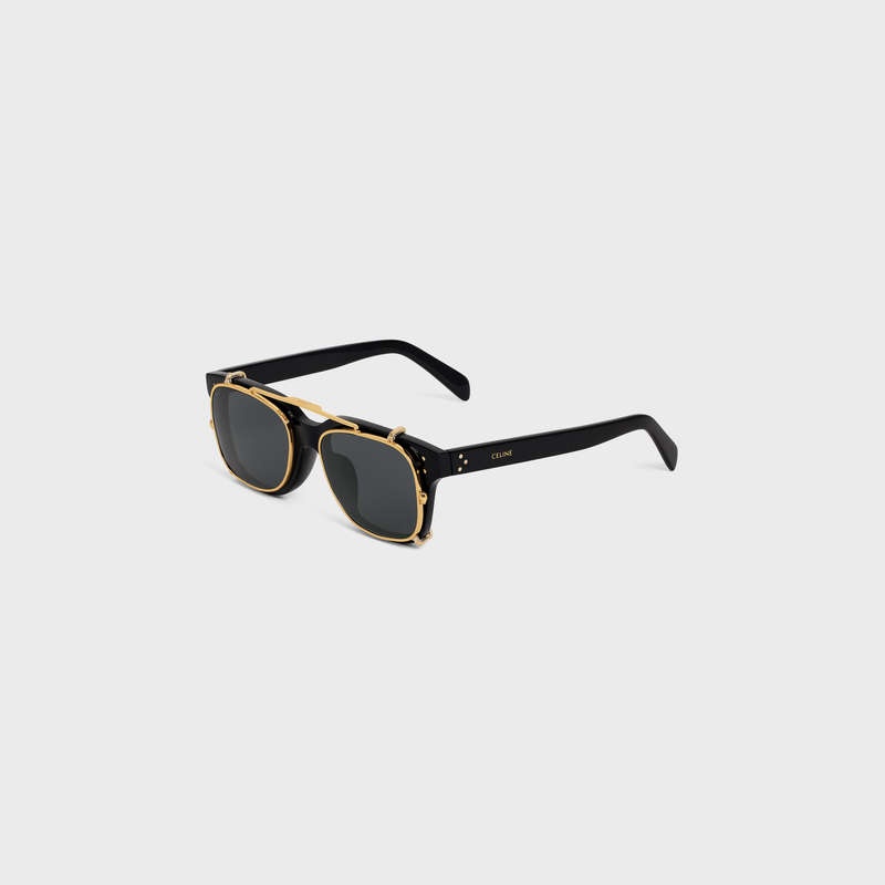 Celine Frame 51 in Acetate with Metal Sunglasses Black | CL-591731