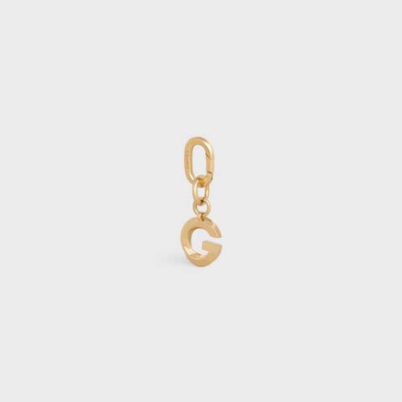 Celine G CHARM in Brass Leather Goods Accessories Gold | CL-592928