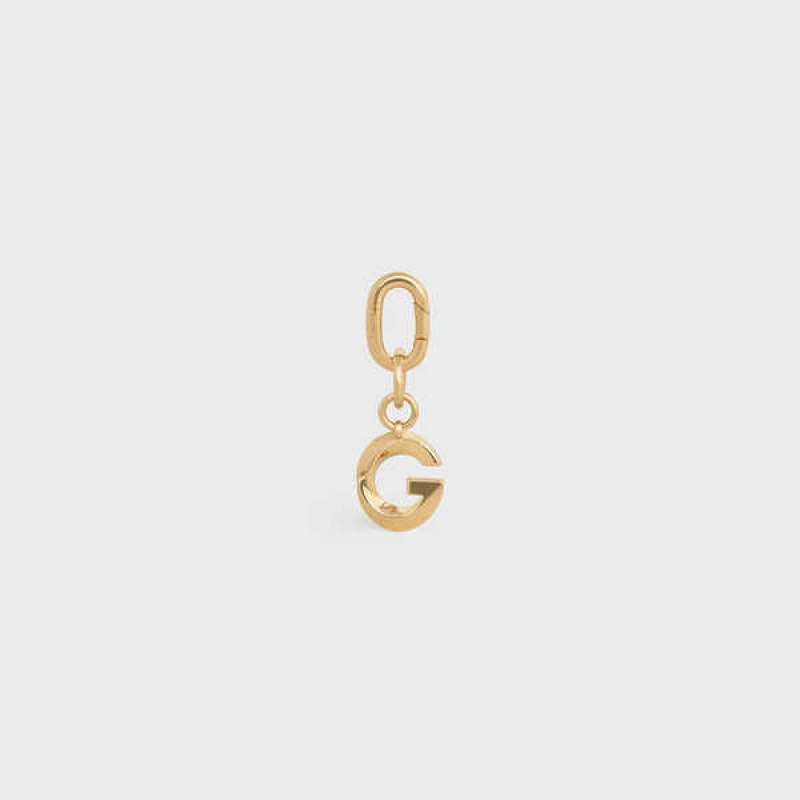 Celine G CHARM in Brass Leather Goods Accessories Gold | CL-592928