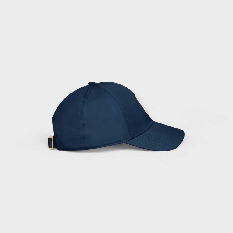 Celine INITIAL BASEBALL IN COTTON Cap Marine | CL-592366