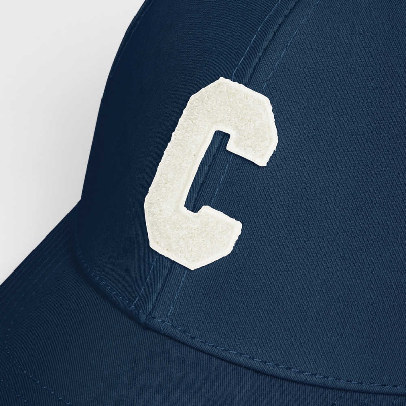 Celine INITIAL BASEBALL IN COTTON Cap Marine | CL-592366