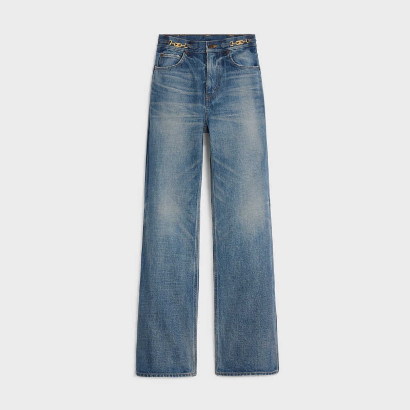 Celine JANE FLARE JEANS IN DENIM UNION WASH Pants UNION WASH | CL-592719