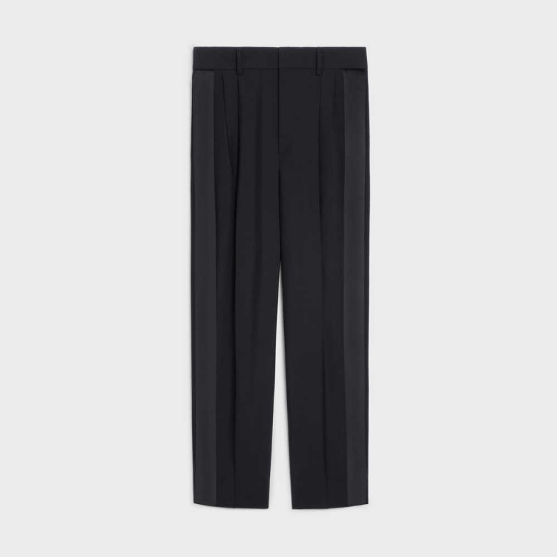 Celine JUDE TUX IN WOOL AND MOHAIR Pants Black | CL-592737