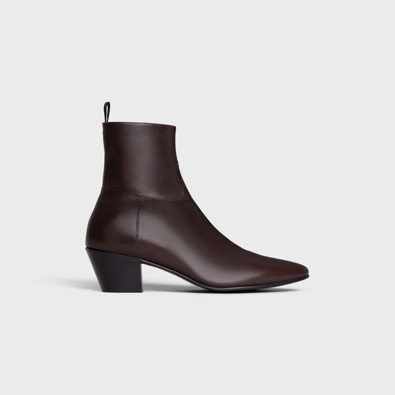 Celine Jacno Zipped in CALFSKIN Boots OAK | CL-591865