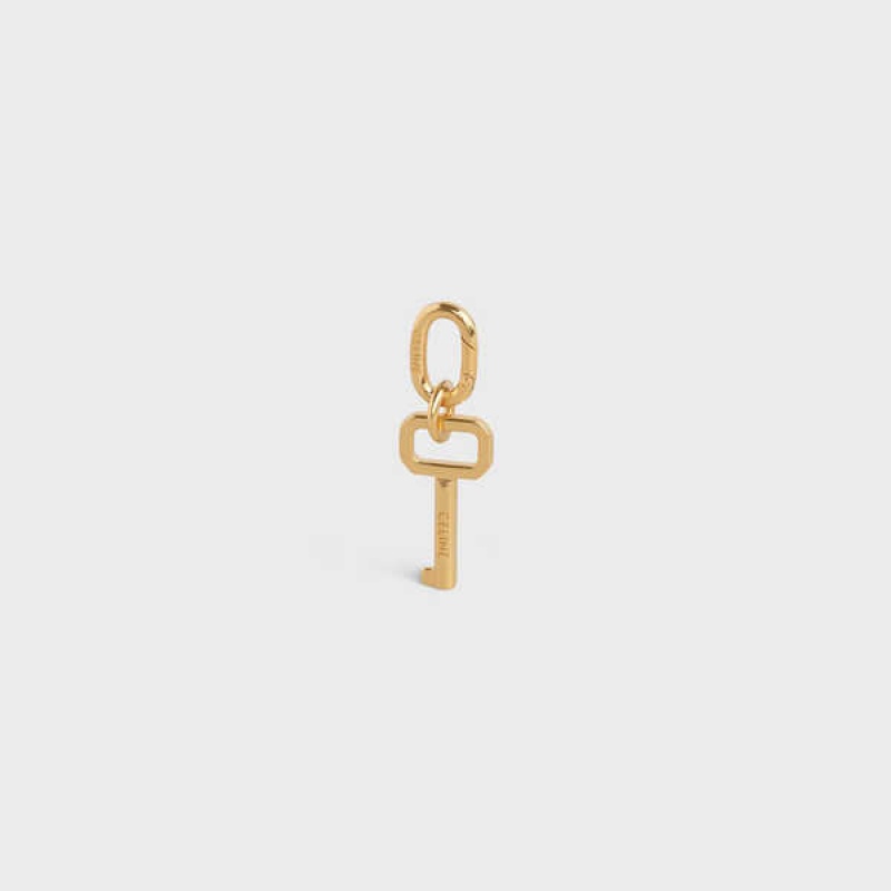 Celine KEY CHARM in Brass Leather Goods Accessories Gold | CL-592922