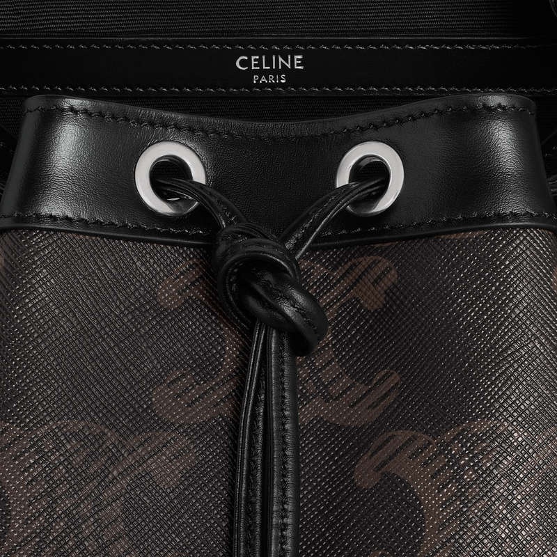 Celine LARGE in TRIOMPHE CANVAS XL Backpacks Black | CL-591838