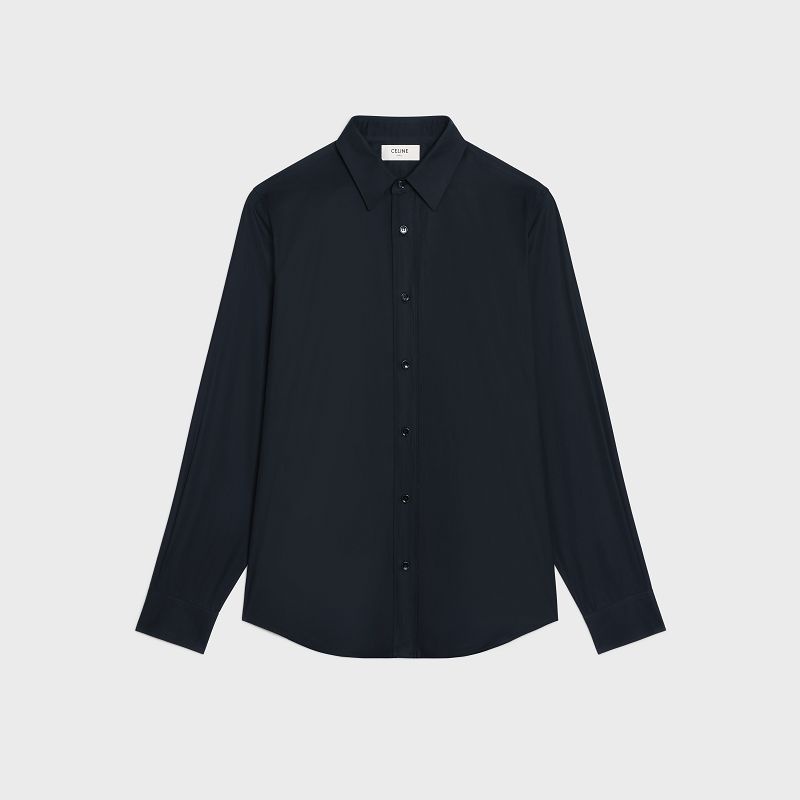 Celine LOOSE IN COTTON POPLIN Shirts Black | CL-592166