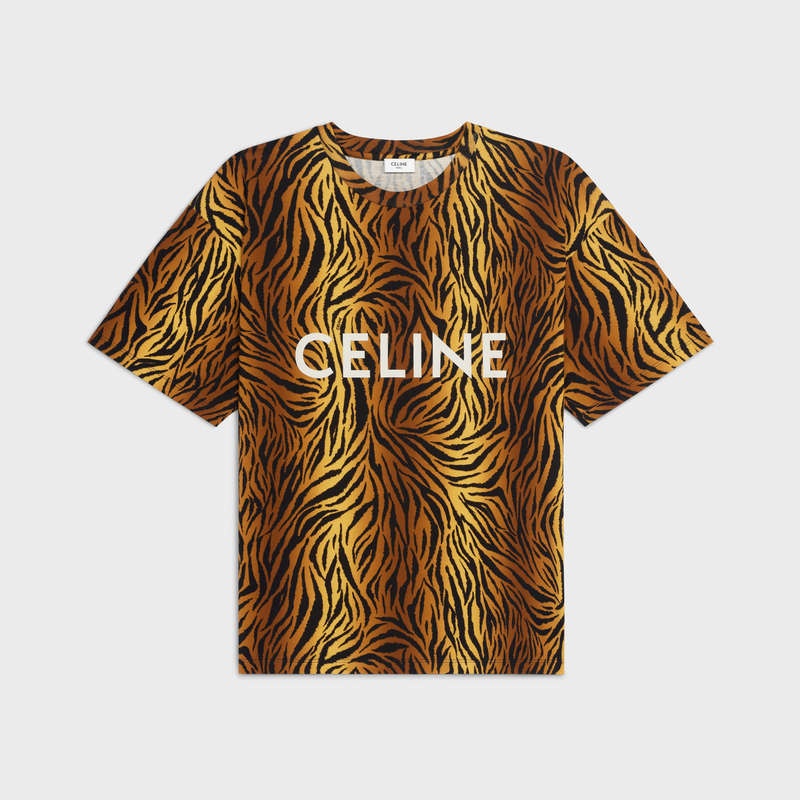 Celine LOOSE IN JERSEY T-shirts tigre / white | CL-592134