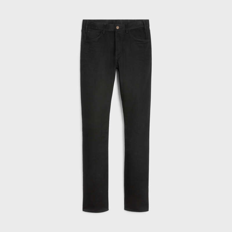 Celine LOU JEANS IN PURE BLACK WASH DENIM Pants VINTAGE PURE BLACK | CL-592059