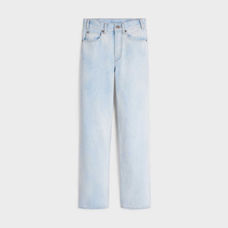 Celine MARGARET JEANS IN SUN-FADED WASH DENIM Pants SUN FADED WASH | CL-592716