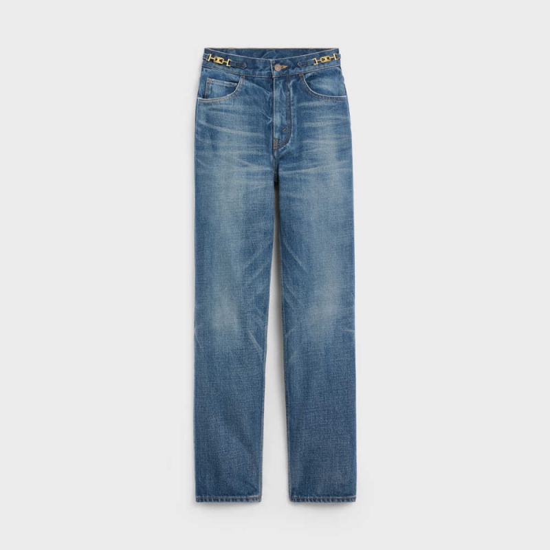 Celine MARGARET JEANS IN UNION WASH DENIM Pants UNION WASH | CL-592715