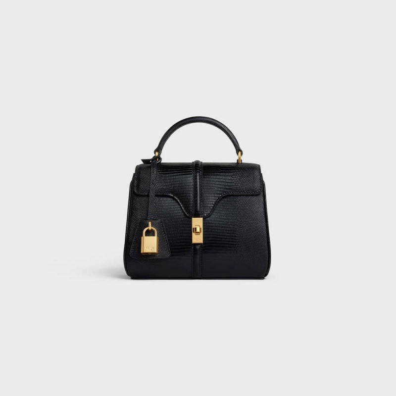 Celine MINI in Lizard 16 Black | CL-593271