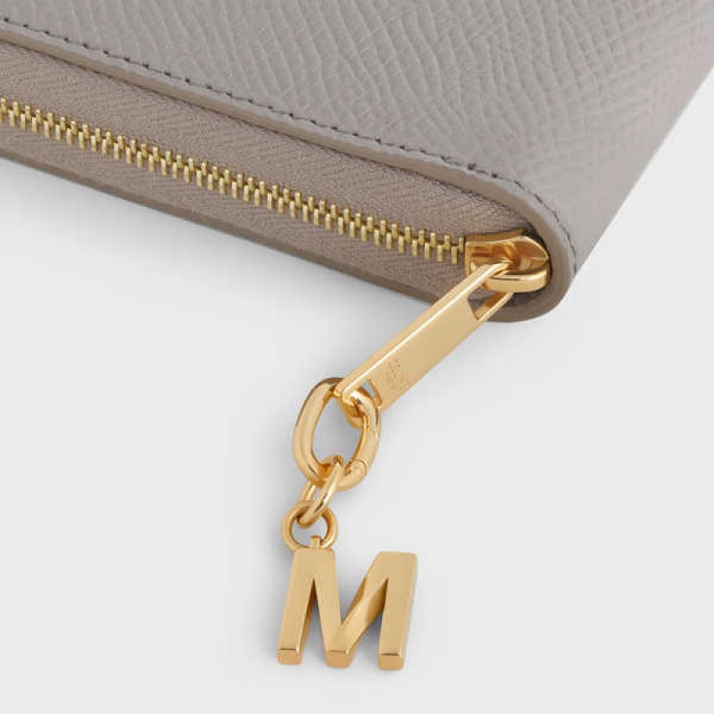 Celine M CHARM in Brass Leather Goods Accessories Gold | CL-592932