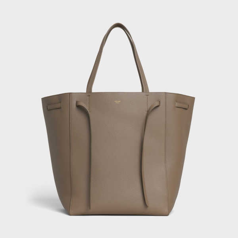 Celine Medium Phantom in soft grained calfskin Cabas Taupe | CL-593096