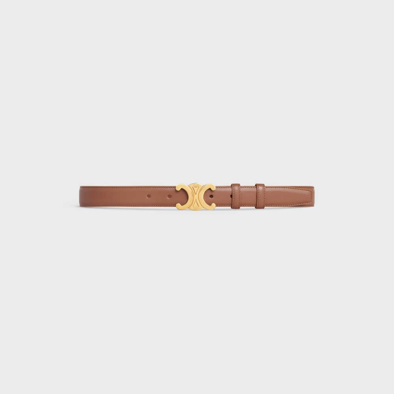 Celine Medium Triomphe in Taurillon Leather Belts Bronze | CL-592454