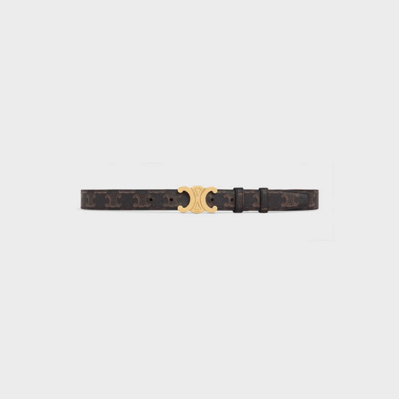 Celine Medium Triomphe in Triomphe Canvas Belts Tan | CL-592455