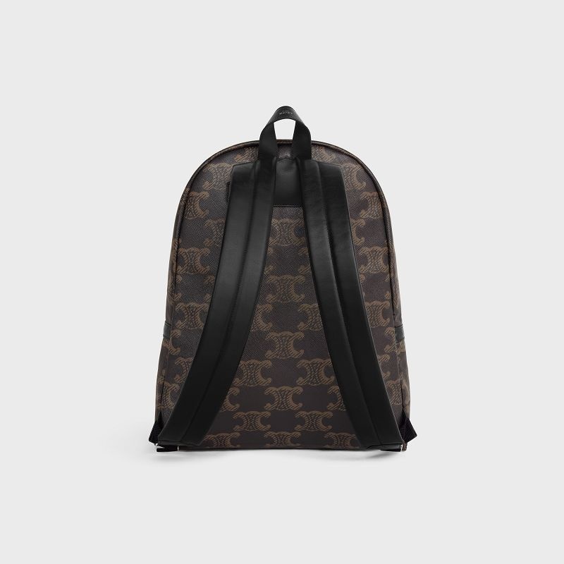 Celine Medium in triomphe canvas xl Backpacks Black | CL-591839