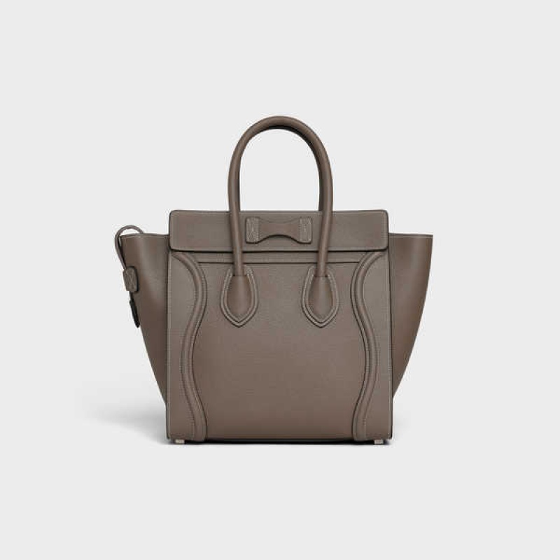 Celine Micro handbag in drummed calfskin Luggage Souris | CL-593053