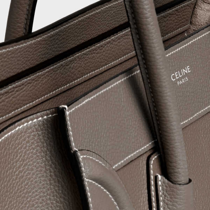 Celine Micro handbag in drummed calfskin Luggage Souris | CL-593053