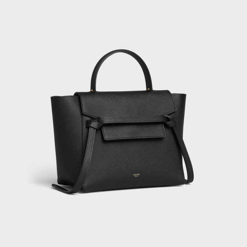 Celine Micro in grained calfskin Belt Bag Black | CL-593061