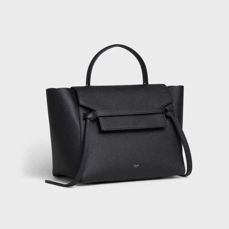 Celine Mini in grained calfskin Belt Bag Black | CL-593064