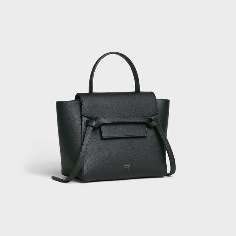 Celine Nano in grained calfskin Belt Bag Black | CL-593055