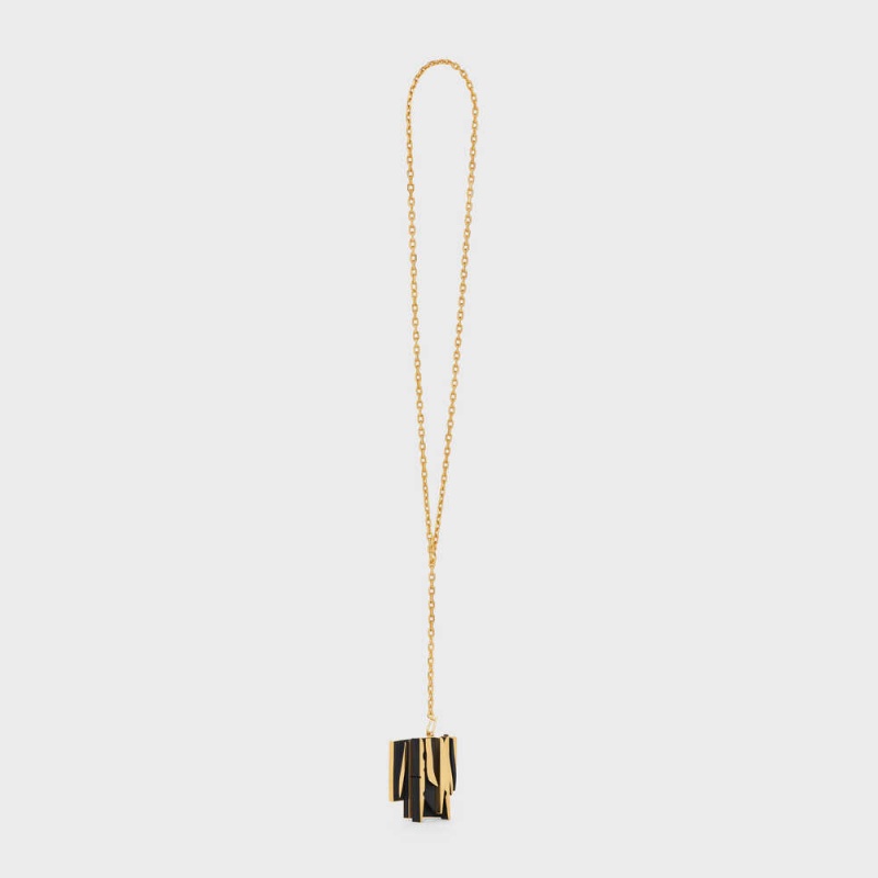 Celine Nevelson Project Vermeil and Oak Wood Necklaces Gold / Black | CL-592292