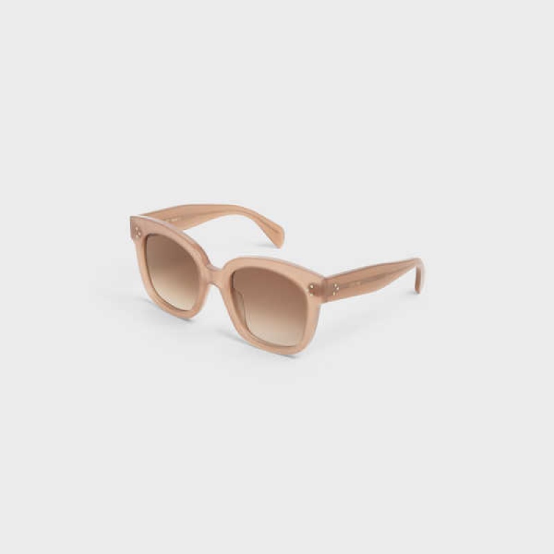 Celine Oversized S002 in Acetate Sunglasses Milky Hazelnut | CL-592439