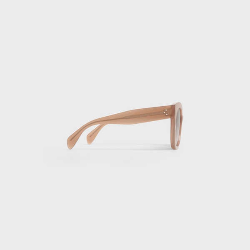 Celine Oversized S002 in Acetate Sunglasses Milky Hazelnut | CL-592439