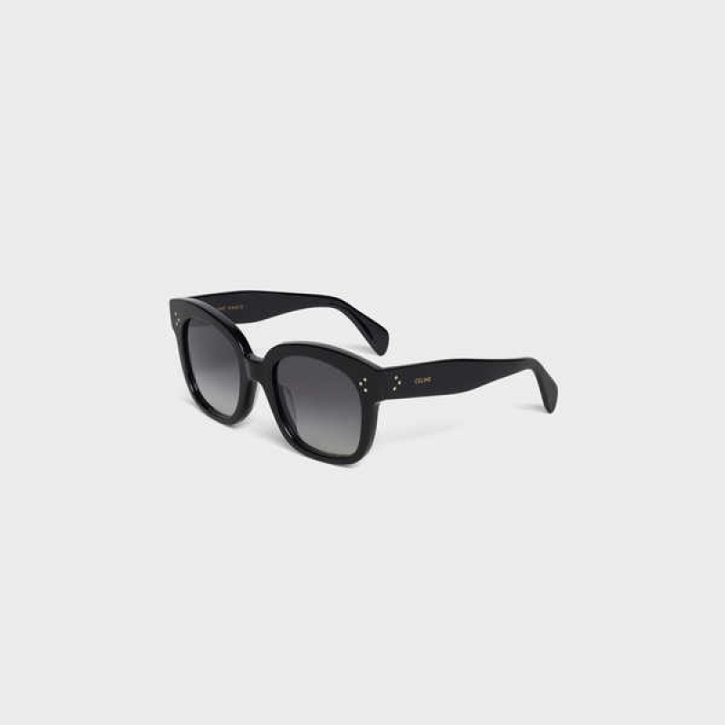 Celine Oversized S002 in Acetate Sunglasses Black | CL-592436