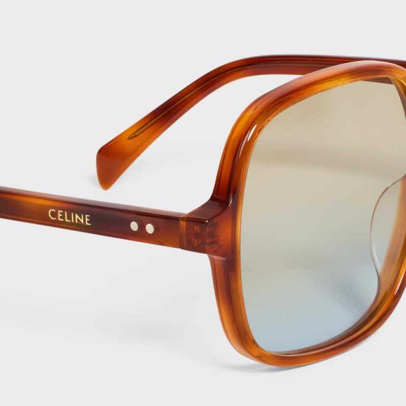 Celine Oversized S244 in Acetate Sunglasses Blonde Havana | CL-592434