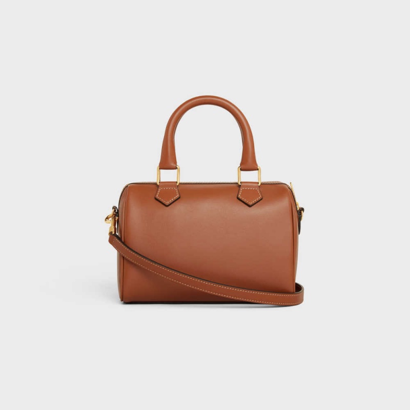 Celine SMALL BOSTON in Smooth Calfskin Cuir Triomphe Tan | CL-593149