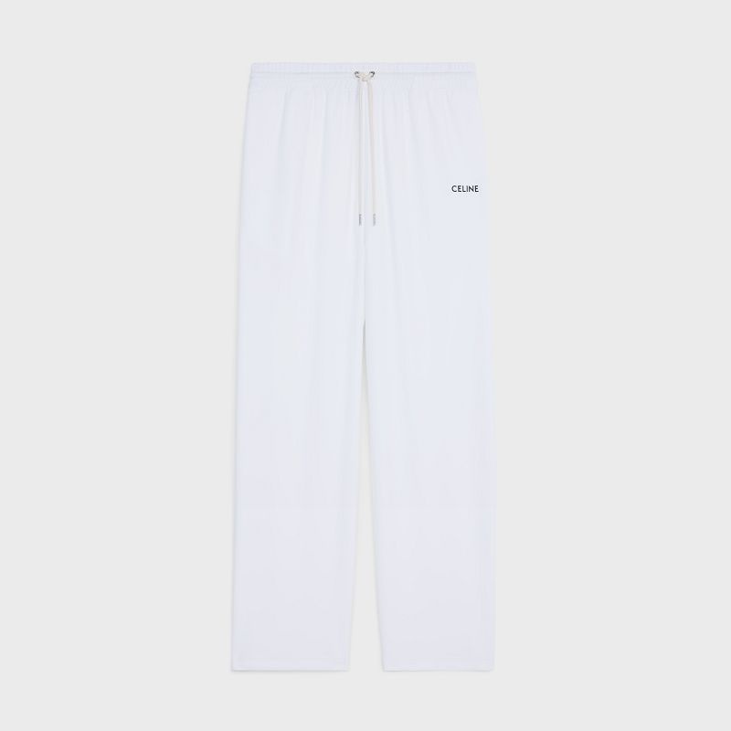 Celine STRAIGHT JOGGING IN DOUBLE FACE JERSEY Pants White | CL-592042