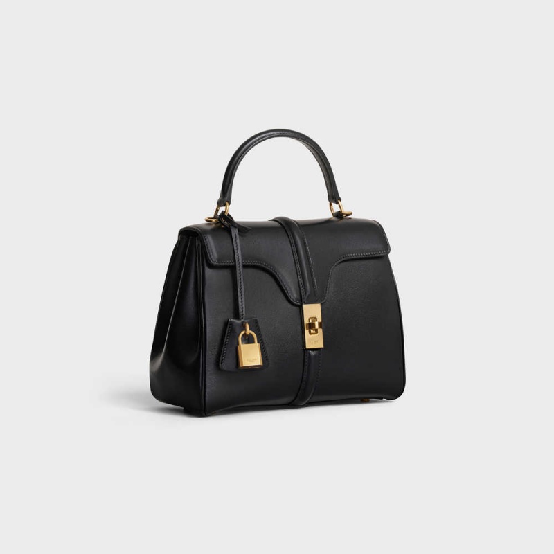 Celine Small Bag in satinated calfskin 16 Black | CL-593275