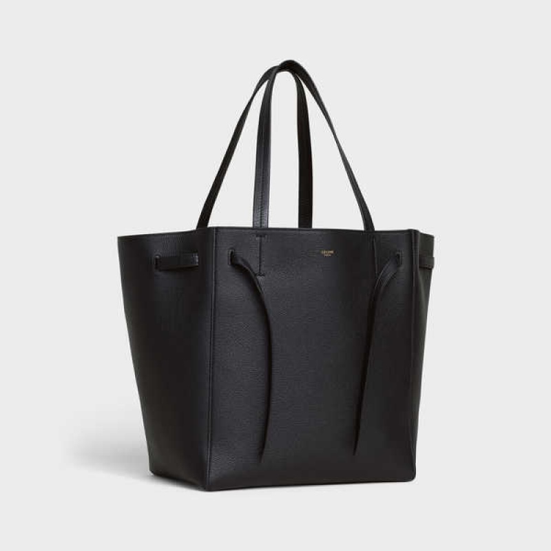 Celine Small Phantom in soft grained calfskin Cabas Black | CL-593091