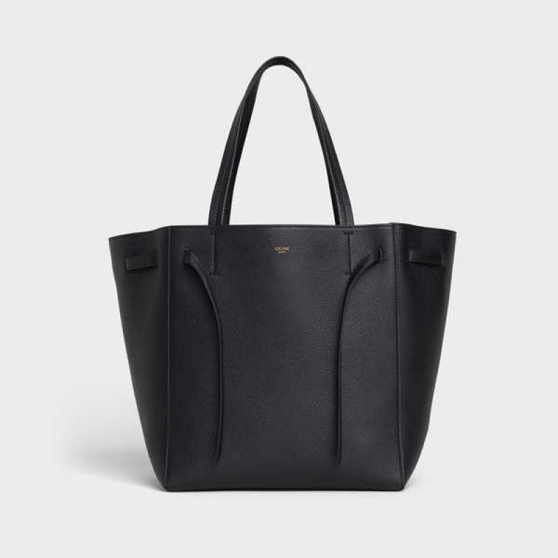 Celine Small Phantom in soft grained calfskin Cabas Black | CL-593091