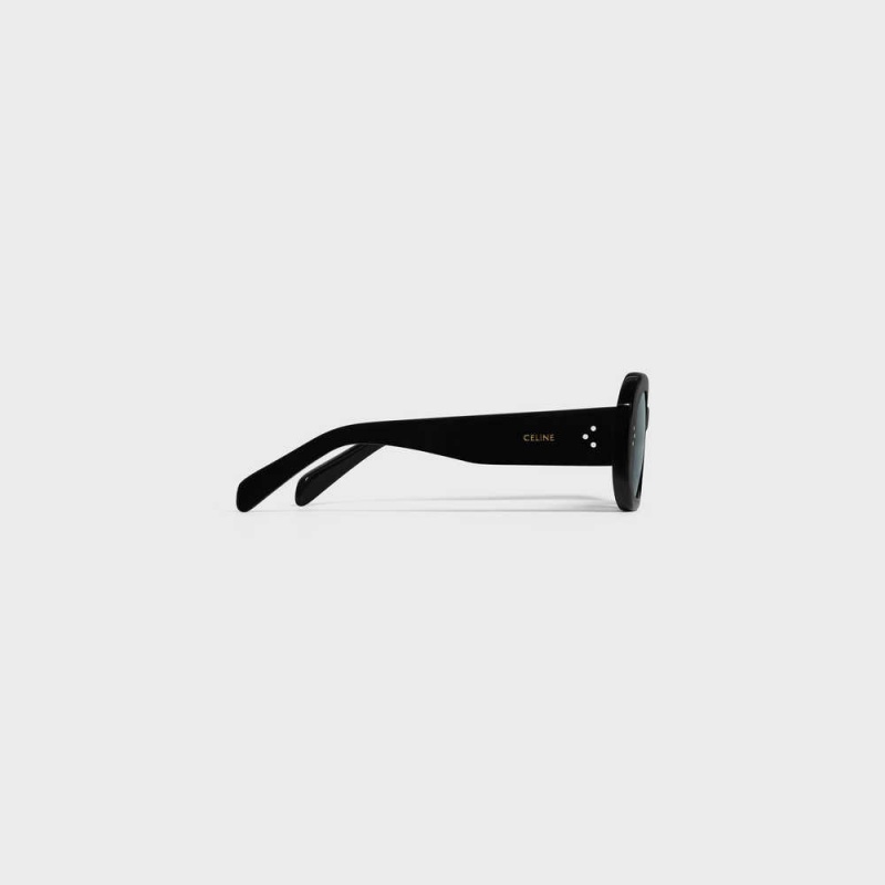 Celine Square S255 in Acetate Sunglasses Black | CL-592401