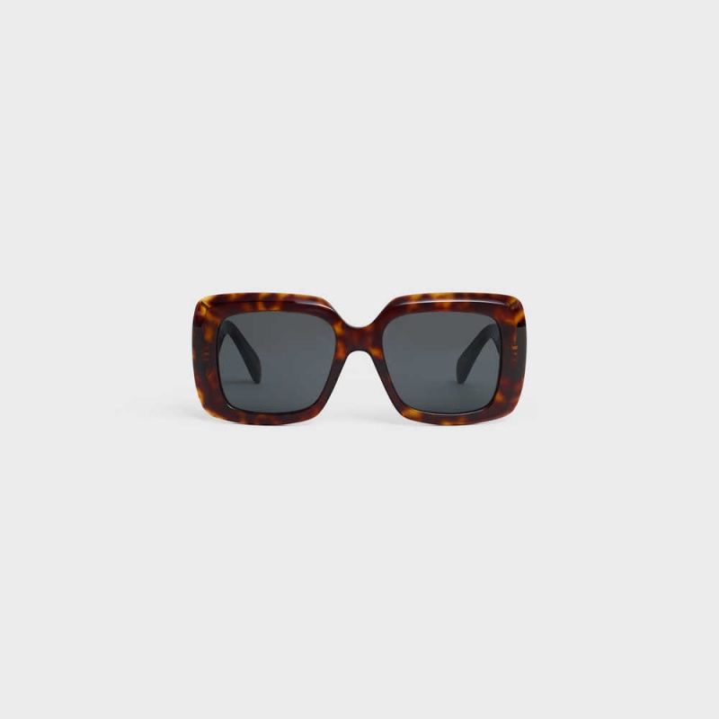 Celine Square S263 in Acetate Sunglasses Classic Havana | CL-592376