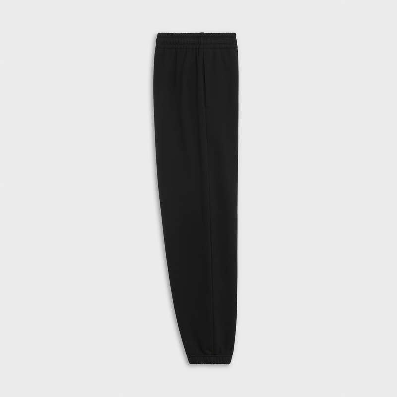 Celine TRACK IN COTTON FLEECE Pants Black / white | CL-592031