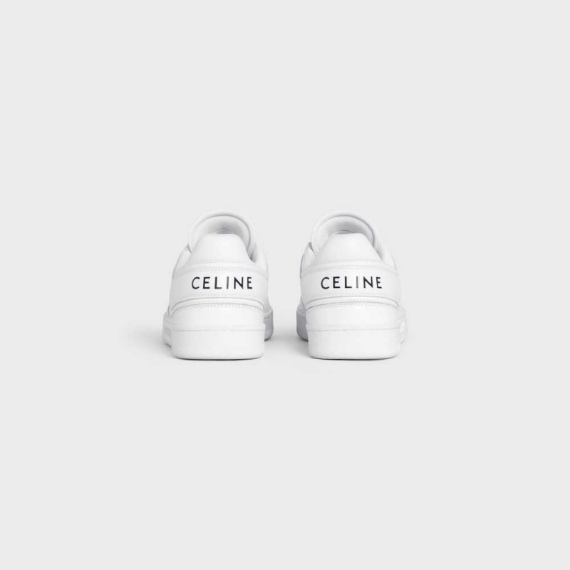 Celine TRAINER LOW LACE-UP in CALFSKIN Sneakers Optic White | CL-592551