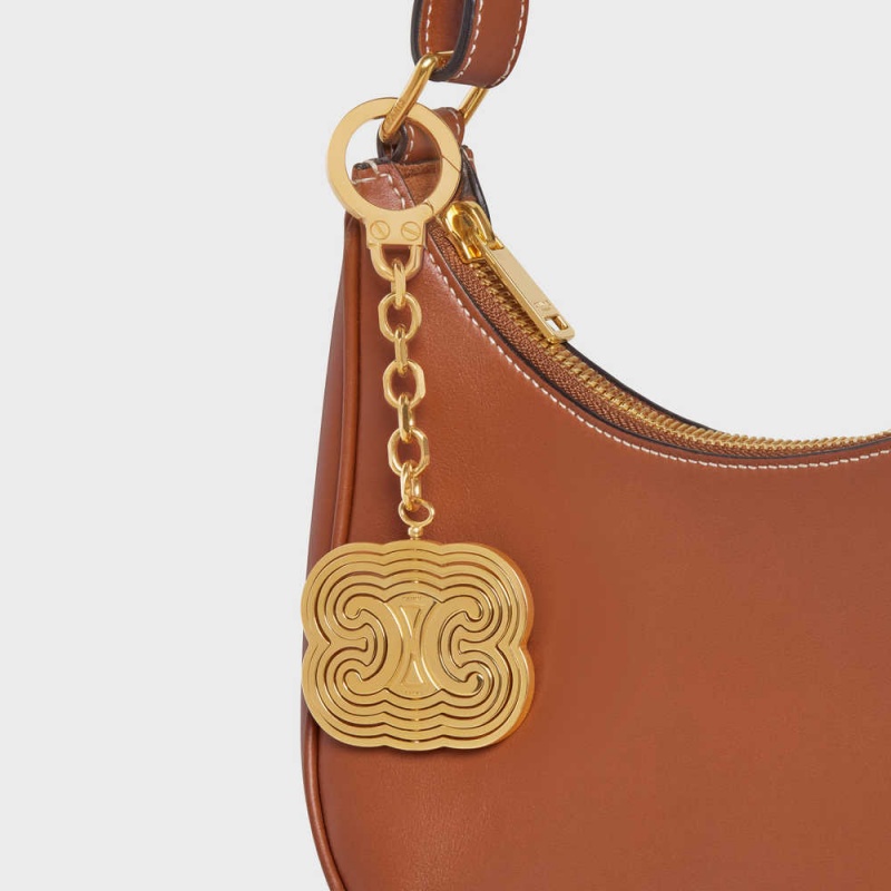 Celine TRIOMPHE HELIX CHARM in Brass Leather Goods Accessories Gold | CL-592917