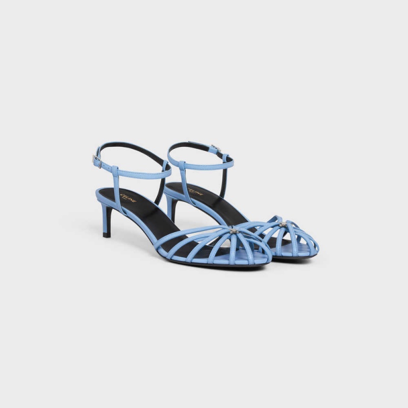 Celine TRIOMPHE in CALFSKIN Sandals Light blue | CL-592602